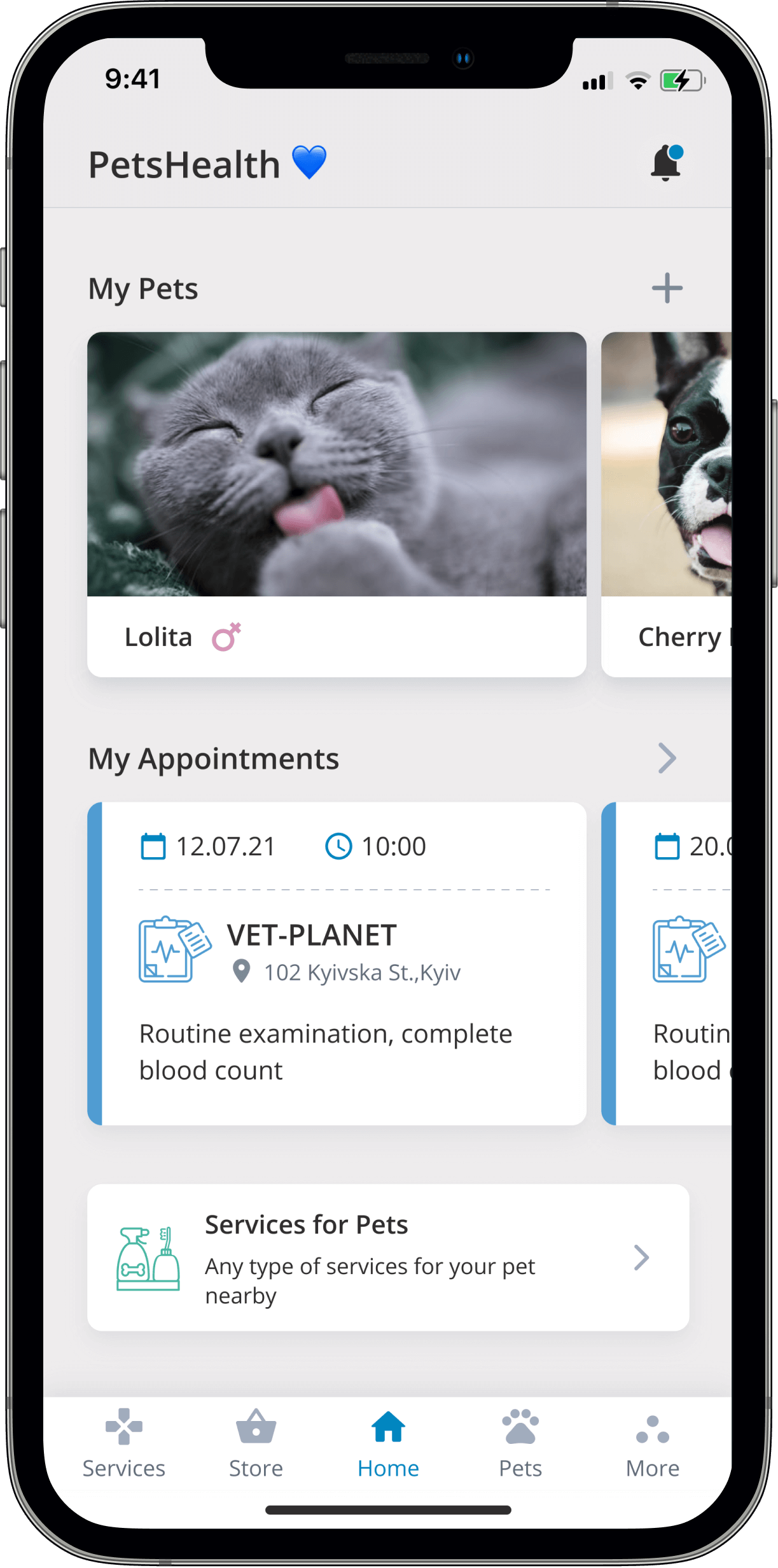 PetsHealth app features
