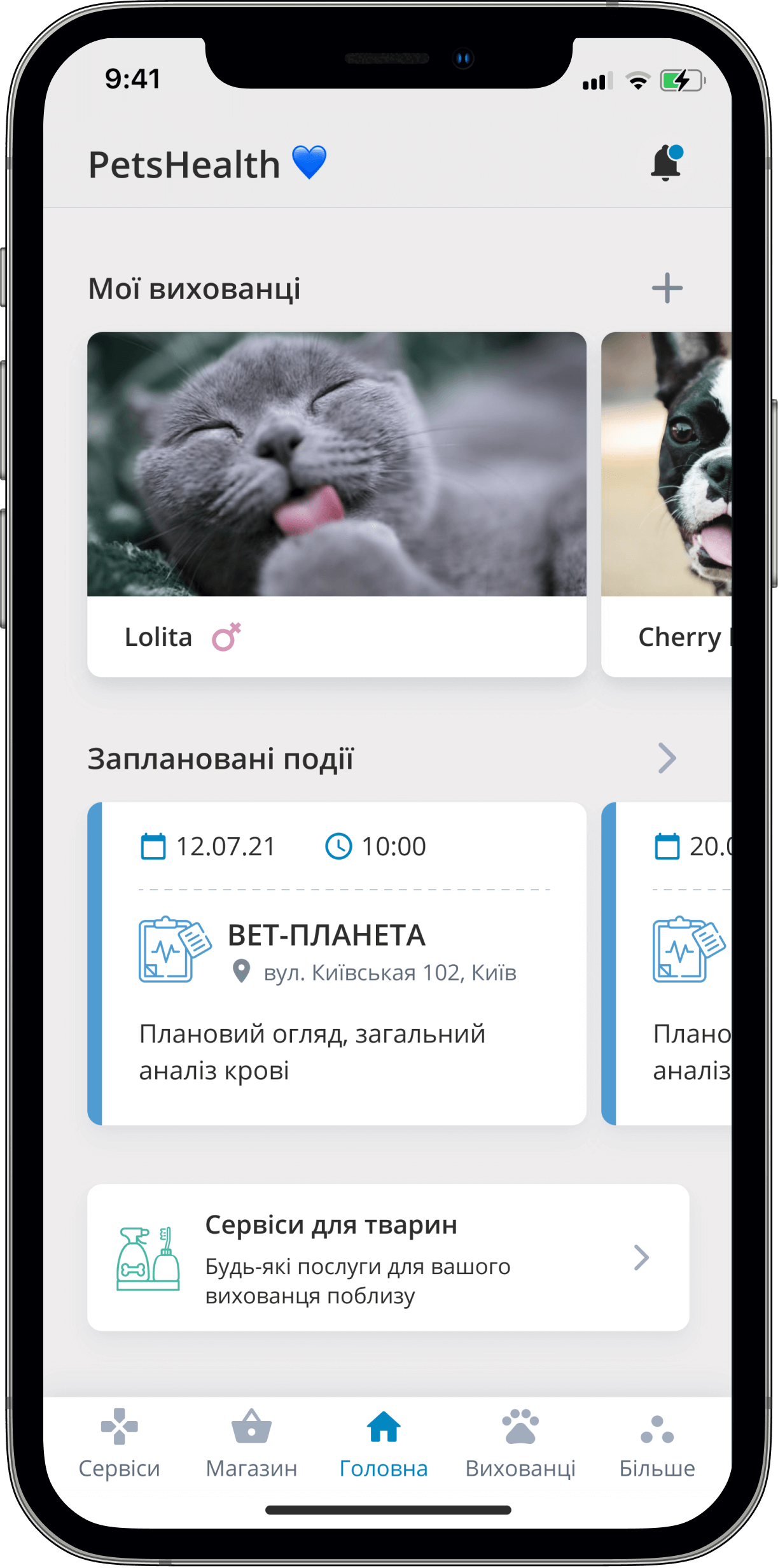 PetsHealth app features
