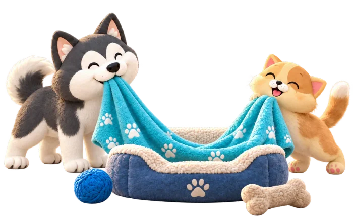 Pets resting together